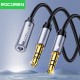 Rocoren Hi-Fi TRRS Mikrofon ve Kulaklık Ayırıcı 3.5mm Y Jack Kablo