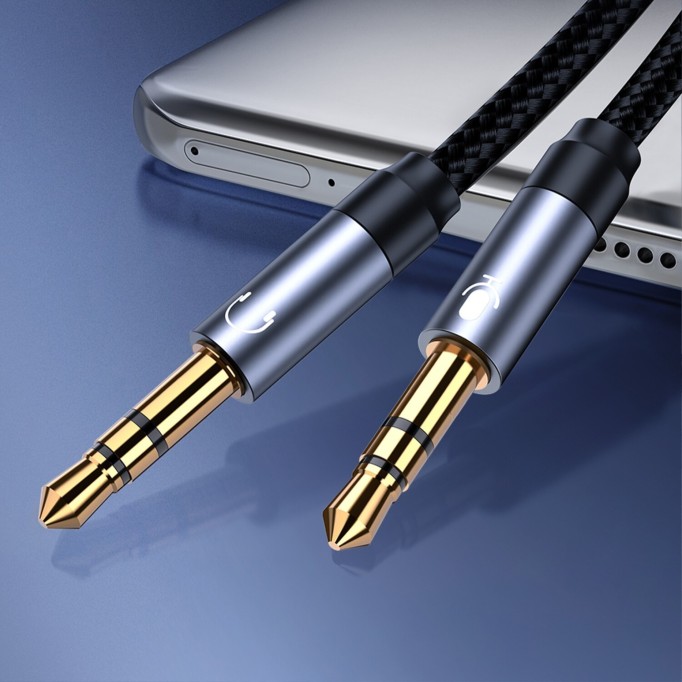 Rocoren Hi-Fi TRRS Mikrofon ve Kulaklık Ayırıcı 3.5mm Y Jack Kablo
