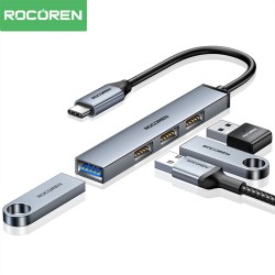 Rocoren Type-C 5Gbps 4 Portlu USB-A 3.0 Çoklayıcı Dönüştürücü Hub Rocoren Type-C 5Gbps 4 Portlu USB-A 3.0 Çoklayıcı Dönüştürücü Hub