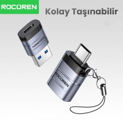 Rocoren Type-C to USB 3.2 5Gbps OTG Çevirici Dönüştürücü Adaptör Rocoren Type-C to USB 3.2 5Gbps OTG Çevirici Dönüştürücü Adaptör