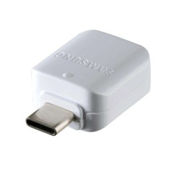 Beyaz Samsung Type-C to USB OTG Çevirici Dönüştürücü Adaptör Beyaz