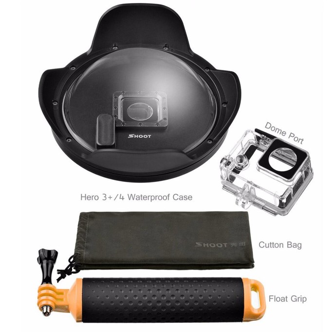 SHOOT GoPro Hero 3 - 4 İçin Parasoleyli Su Altı Dome Port