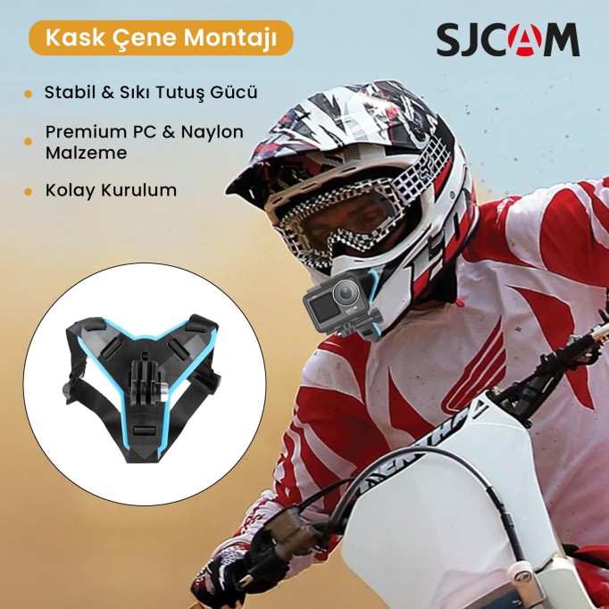 SJCAM Aksiyon Kamera Kask Alt Çene Bağlantı Aparatı