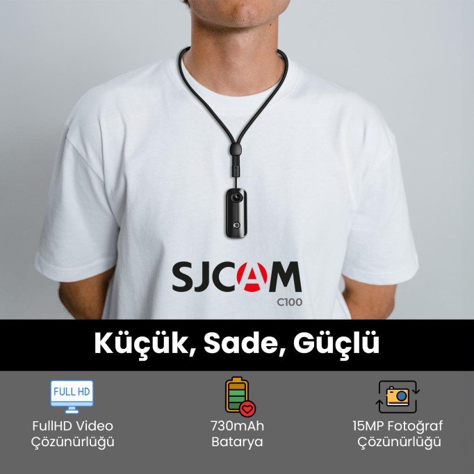 SJCAM C100 Full HD Mini Aksiyon Kamerası Siyah