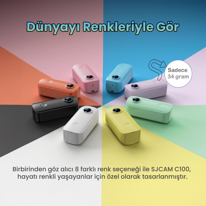 SJCAM C100 Full HD Mini Aksiyon Kamerası Siyah