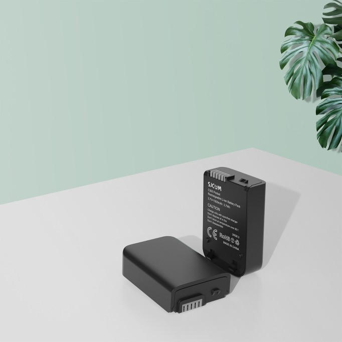 SJCAM C300 & C300 Pocket Uyumlu 1000mAh Batarya Siyah