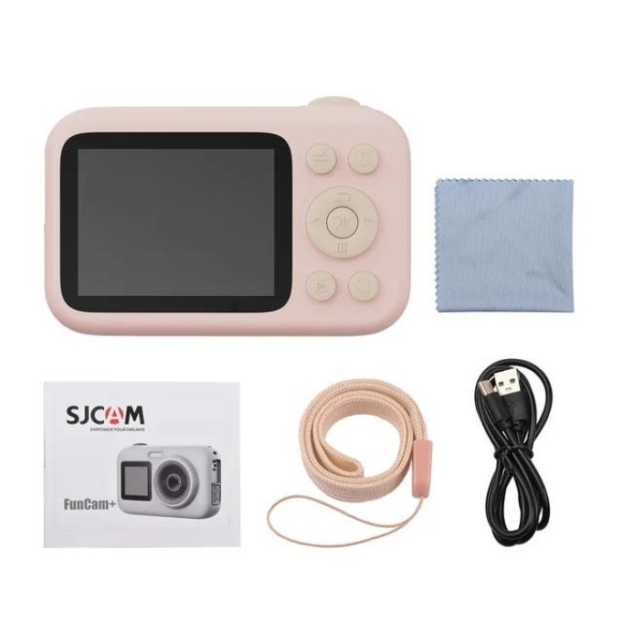 SJCAM Funcam+ Dual Screen 44MP Çocuk Kamerası Pembe