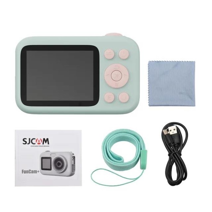 SJCAM Funcam+ Dual Screen 44MP Çocuk Kamerası Yeşil