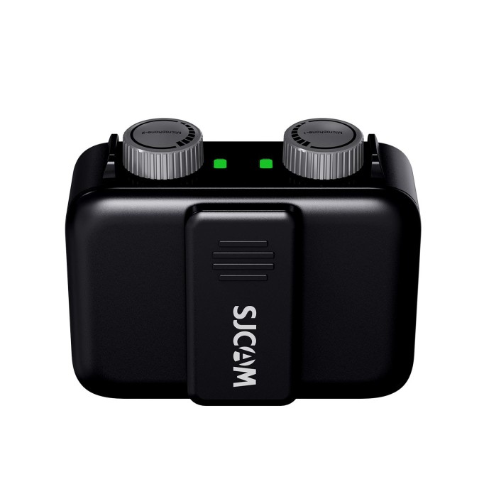 SJCAM M1 Profesyonel Kablosuz Yaka Mikrofonu (1TX  + 1 RX) 100dB Tek Vericili Gürültü Engelleyici (SNR) LCD Ekran