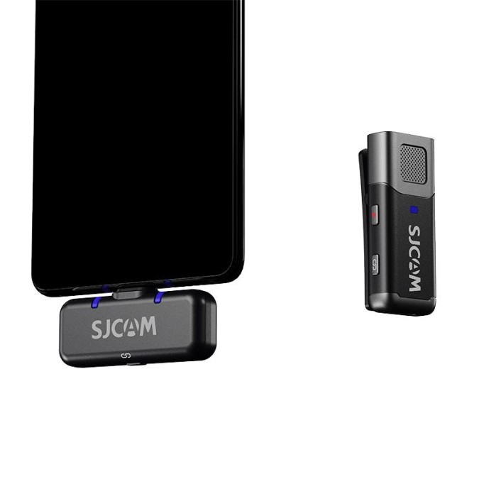 SJCAM M3 Kablosuz Yaka Mikrofonu (2TX  + 1 RX) Type-C 120dB Gürültü Engelleyici (SNR) 135 Metre Menzil