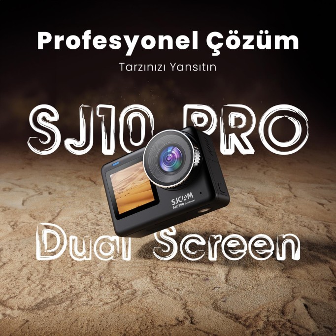SJCAM SJ10 Pro Dual Screen Wi-Fi 4K UHD Aksiyon Kamerası