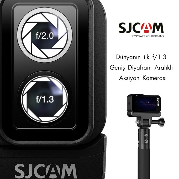 SJCAM SJ20 Dual Lens  4K 30fps 20MP 6 Eksenli Gyro Gece Görüş Aksiyon Kamerası Siyah