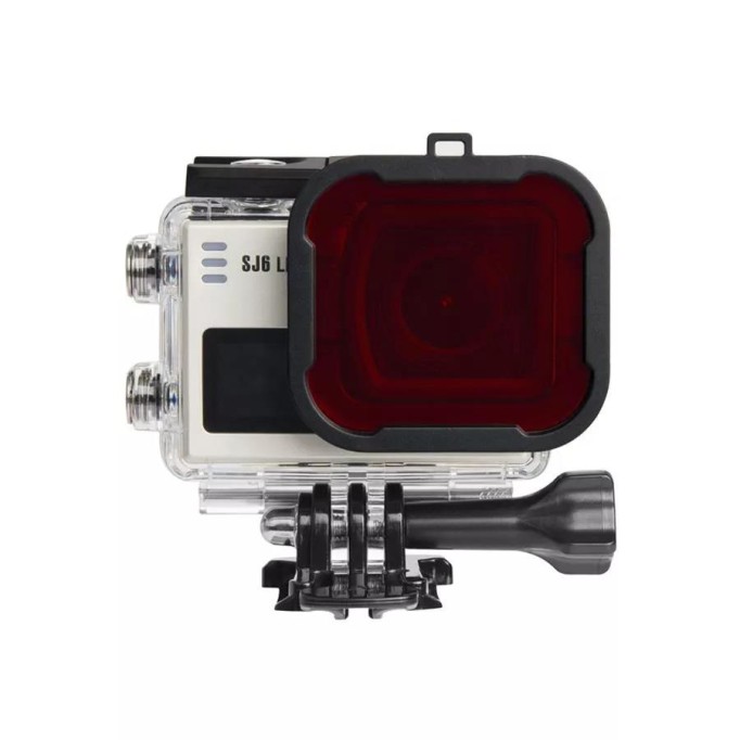 SJCAM SJ6 Aksiyon Kamerası için Su Altı Dalış Filtresi Kırmızı
