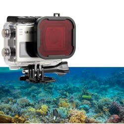 SJCAM SJ6 Aksiyon Kamerası için Su Altı Dalış Filtresi Kırmızı SJCAM SJ6 Aksiyon Kamerası için Su Altı Dalış Filtresi Kırmızı