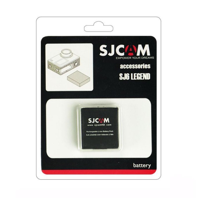 SJCAM SJ6 Legend 4K Aksiyon Kamera Yedek Bataryası