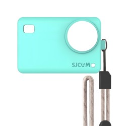 Turkuaz SJCAM SJ8 Aksiyon Kamera Serisi için Koruyucu Silikon Kılıf Turkuaz