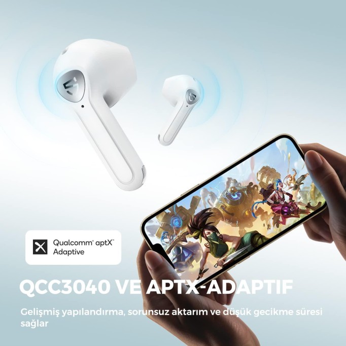 Soundpeats Air3 Bluetooth 5.2 TWS Kablosuz Kulak içi Kulaklık Beyaz