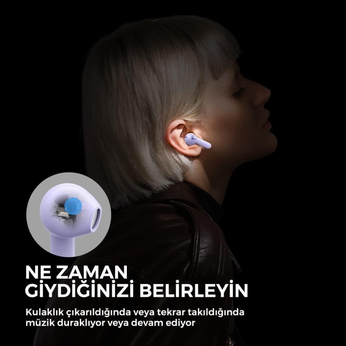 Soundpeats Air3 Bluetooth 5.2 TWS Kablosuz Kulak içi Kulaklık Mor
