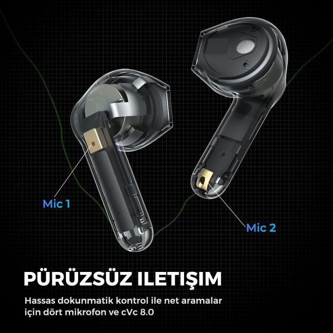Soundpeats Air3 Bluetooth 5.2 TWS Kablosuz Kulak içi Kulaklık Mor