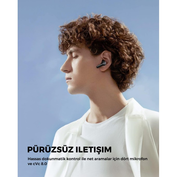 Soundpeats Air3 Bluetooth 5.2 TWS Kablosuz Kulak içi Kulaklık Siyah