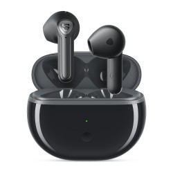 Siyah Soundpeats Air3-Deluxe Bluetooth 5.2 TWS Kablosuz Kulak içi Kulaklık Siyah