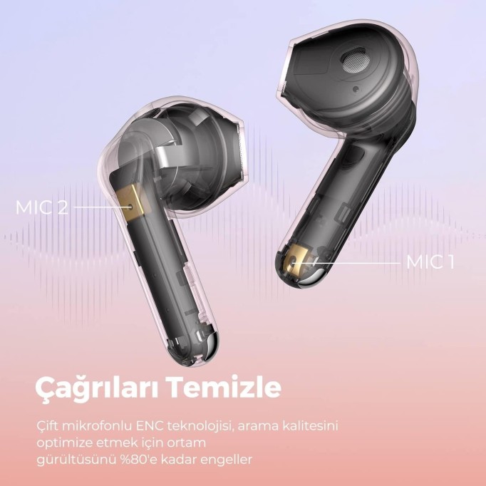 Soundpeats Air3 Deluxe HS Bluetooth 5.2 Hi-Res Kablosuz Kulak içi Kulaklık Pembe