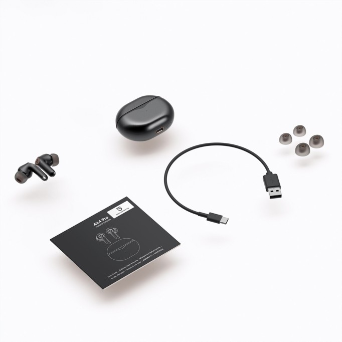SoundPeats Air4 Pro ANC aptX TWS Kablosuz Bluetooth Kulaklık Siyah