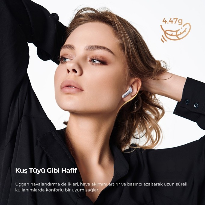 SoundPeats Air5 Lite Hi-Res LDAC ENC TWS Kablosuz Bluetooth 5.4 Kulaklık Beyaz