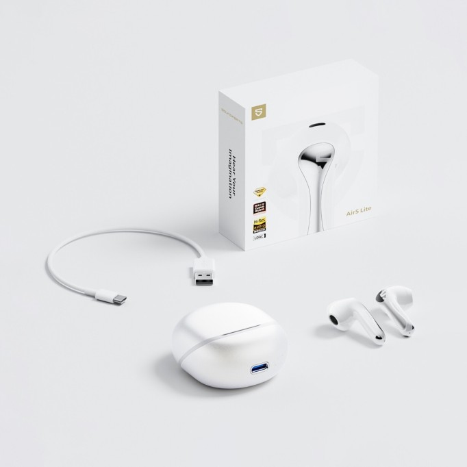 SoundPeats Air5 Lite Hi-Res LDAC ENC TWS Kablosuz Bluetooth 5.4 Kulaklık Beyaz