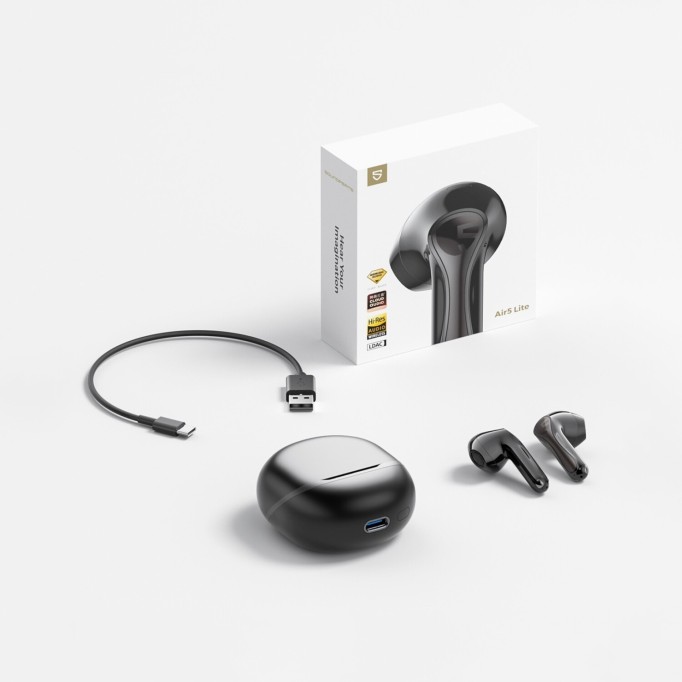 SoundPeats Air5 Lite Hi-Res LDAC ENC TWS Kablosuz Bluetooth 5.4 Kulaklık Siyah