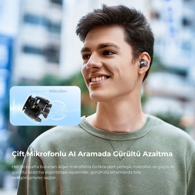 SoundPeats Clear Dot ENC TWS Kablosuz Bluetooth Kulaklık Siyah