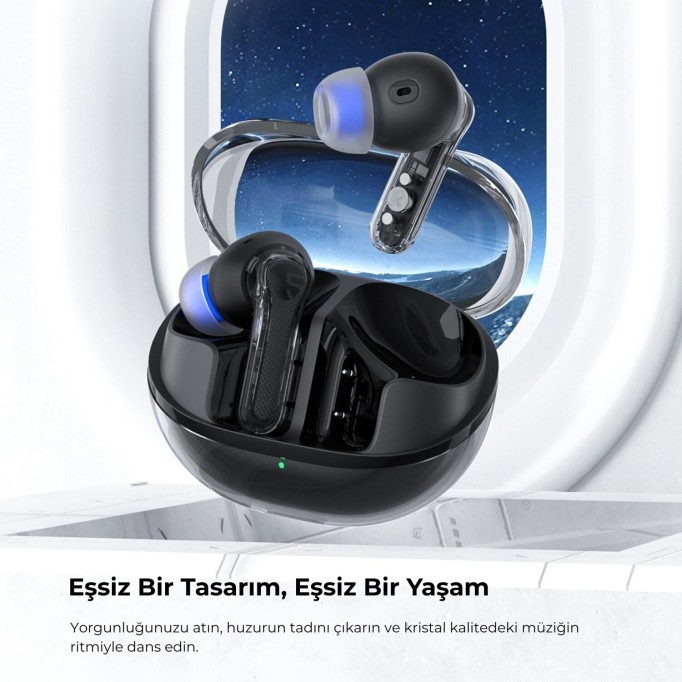 SoundPeats Clear ENC TWS Bluetooth 5.3 Kulak içi Kablosuz Kulaklık Siyah
