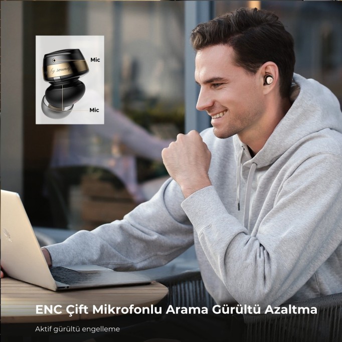 SoundPeats Opera05 Hi-Res LDAC ANC Kulak içi Kablosuz Bluetooth Kulaklık Siyah
