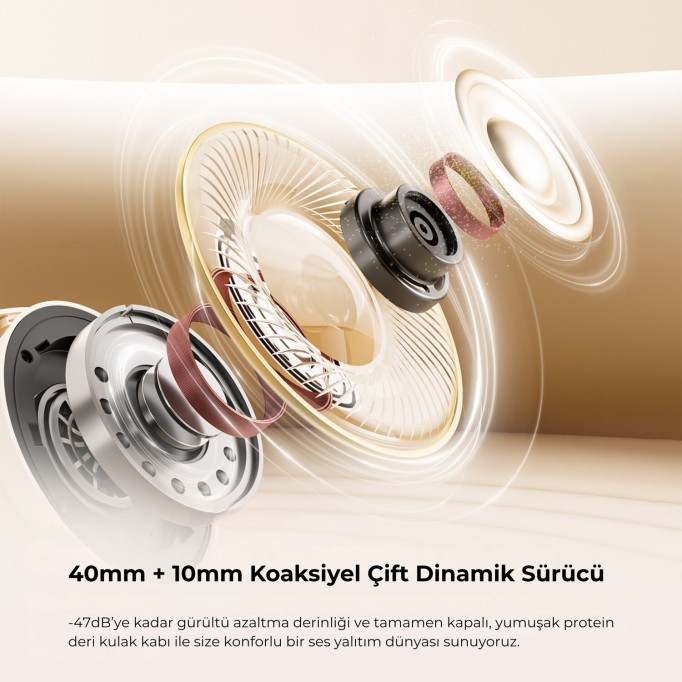 SoundPeats Space Pro Hi-Res LDAC Bluetooth 5.4 TWS Kablosuz Kulak üstü Kulaklık Siyah
