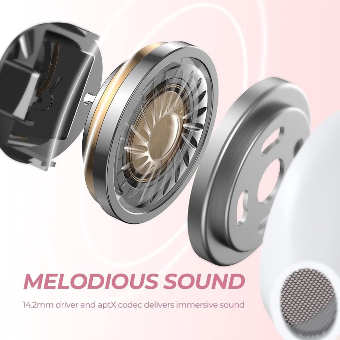 Soundpeats TrueAir2 Bluetooth 5.2 TWS Kablosuz Kulak İçi Kulaklık Pembe
