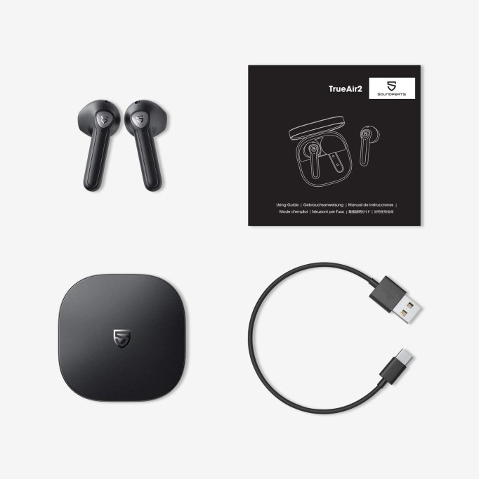 Soundpeats TrueAir2 Bluetooth 5.2 TWS Kablosuz Kulak İçi Kulaklık Siyah