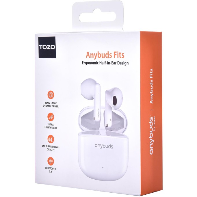 Tozo Anybuds ENC Gürültü Engelleme Bluetooth 5.3 TWS Kablosuz Kulaklık Beyaz