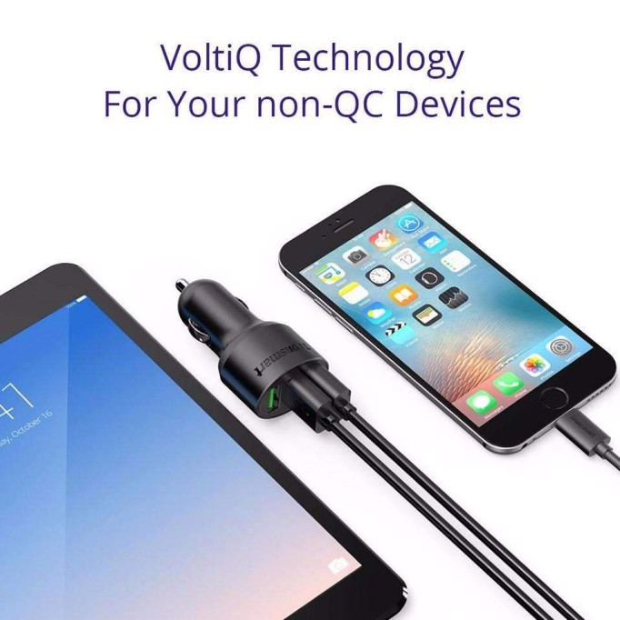 Tronsmart 3 Portlu Qualcomm QC 3.0 VoltiQ Hızlı Araç Şarj Cihazı