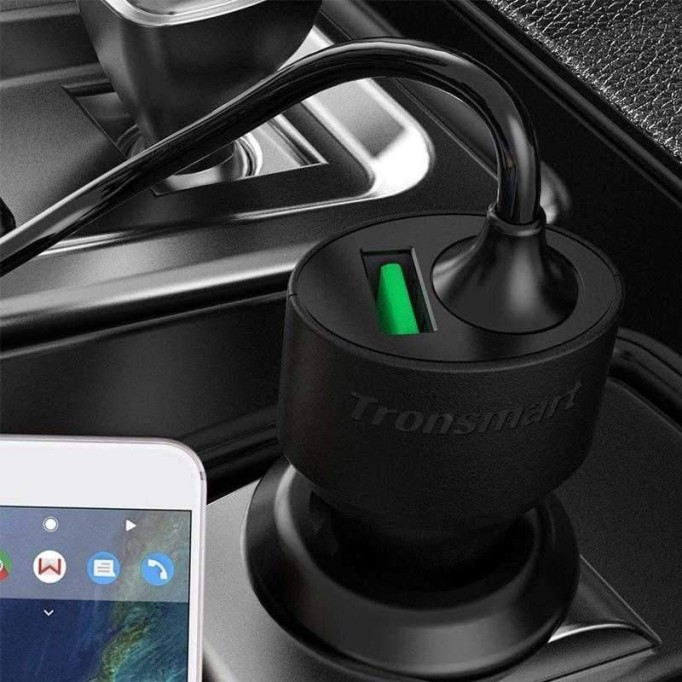 Tronsmart CCTA QC 3.0 Type-C Kablolu USB Araç Şarj Cihazı