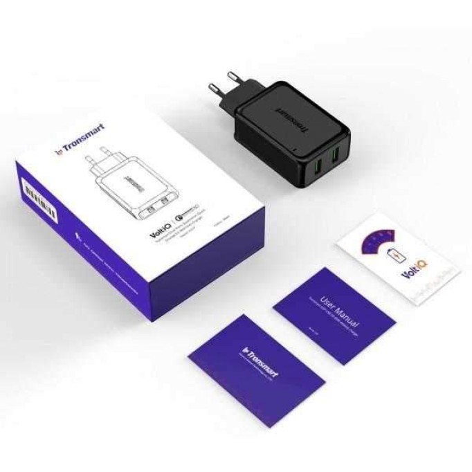 Tronsmart Çift Çıkışlı Quick Charge 3.0 VoltiQ Hızlı Şarj Cihazı