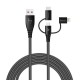 Tronsmart LAC10 3in1 iPhone Lightning Type-C Micro USB Şarj Kablosu satın al