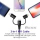 Tronsmart LAC10 3in1 iPhone Lightning Type-C Micro USB Şarj Kablosu