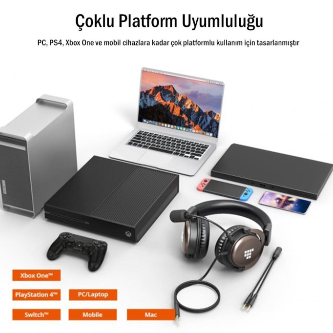 Tronsmart Sono Kablolu Kulak Üstü Oyuncu Kulaklığı