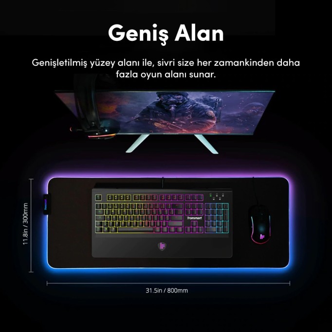 Tronsmart Spire RGB Gaming Oyuncu Mousepad