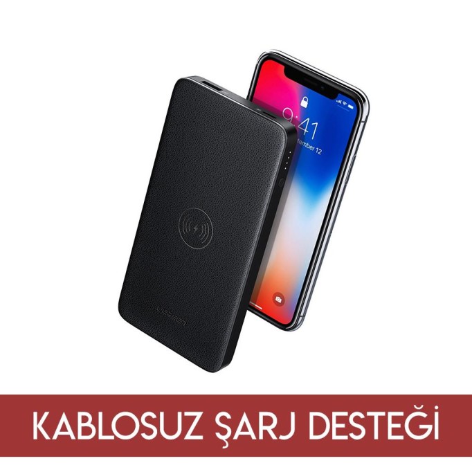 Ugreen 10000 mAh Type-C USB QC 3.0 Kablosuz Şarj Powerbank Ugreen 10000 mAh Type-C USB QC 3.0 Kablosuz Şarj Powerbank