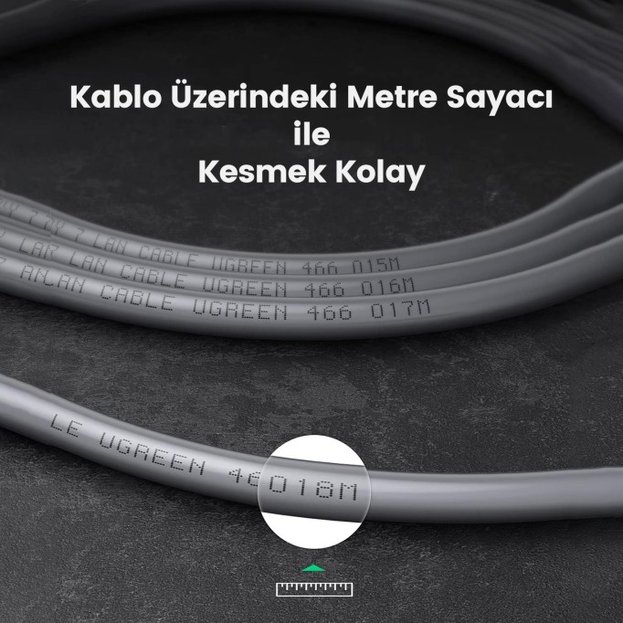 Ugreen 10Gbps Cat7 Ethernet Ağ Kablosu 50 Metre