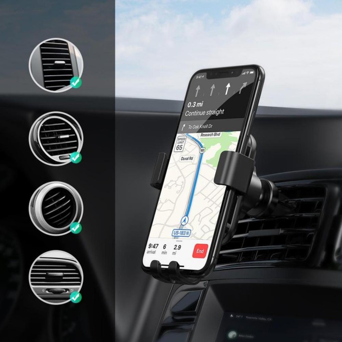 Ugreen 10W Kablosuz Şarj Destekli Araç İçi Mekanik Telefon Tutucu Ugreen 10W Kablosuz Şarj Destekli Araç İçi Mekanik Telefon Tutucu