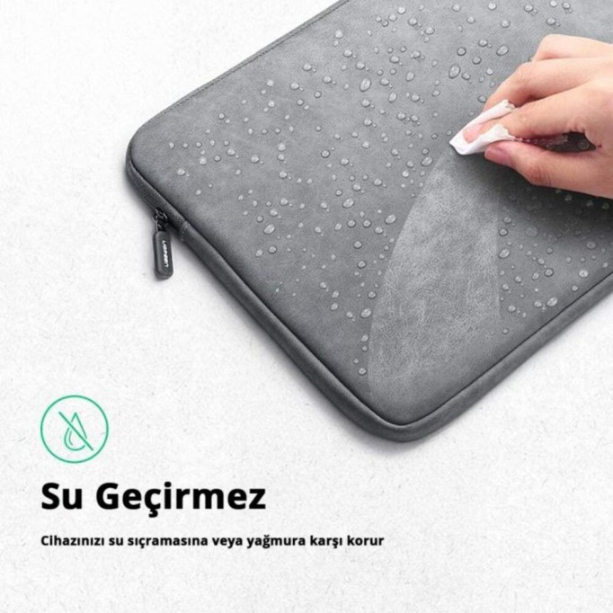 Ugreen 14-14.9’’ inç Su Geçirmez Nubuk Deri Laptop Notebook iPad Kılıfı