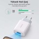 Ugreen 18W Qualcomm QC 3.0 USB Hızlı Şarj Cihazı Beyaz