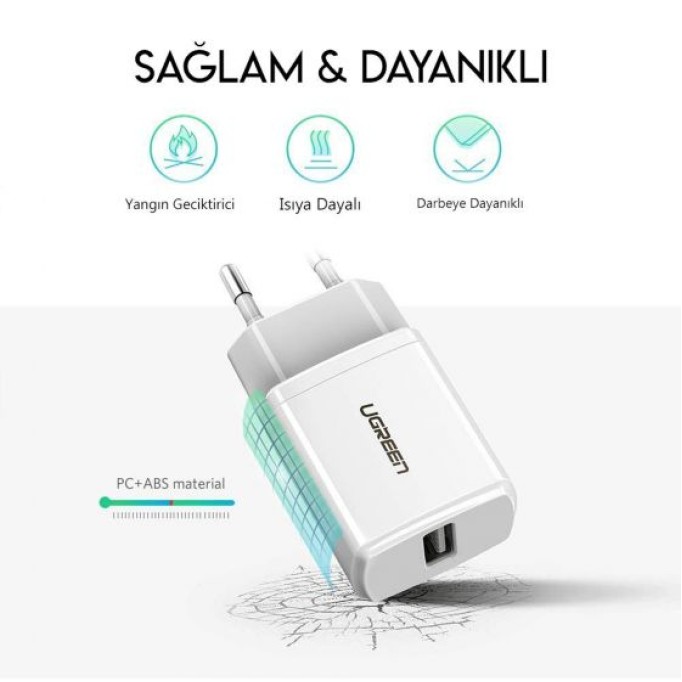 UGREEN 2.1A USB Şarj Cihazı Siyah